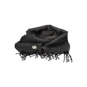Rifle Nylon Scarf with Fringe Detailing Men Black Scarves